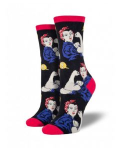Rosie the Riveter Black Socks