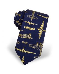 B-24 Liberator and B-17 Flying Fortress Navy Tie