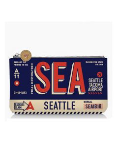 Small Blue SEA Ticket Pouch