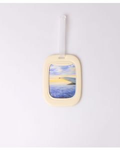 Ivory Airplane Window Luggage Tag