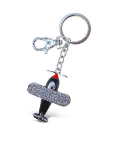 Sparkling Bi-Plane Keychain