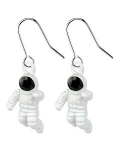 Enamel Astronaut Drop Earrings