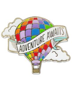 Adventure Awaits Hot Air Balloon Pin