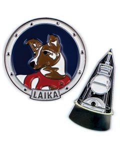 Laika and Sputnik 2 Enamel Pin