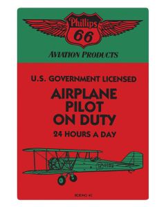  Airplane Pilot on Duty Tin Sign
