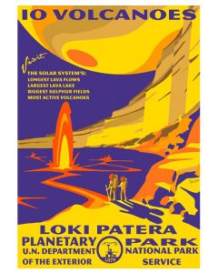 Loki Patera Planetary Park IO Volcanoes Poster
