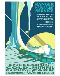 Enceladus Cold Faithful Planetary Park Poster