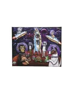 Henry Space Animals Mural Canvas Print