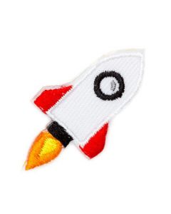 Rocketship Embroidered Sticker Patch