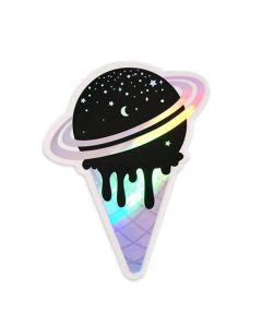 Space Ice Cream Holographic Sticker