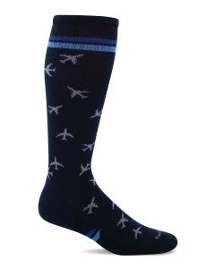 In Flight Navy Compression Socks