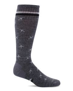 In Flight Charcoal Compression Socks