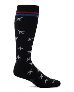 In Flight Black Compression Socks