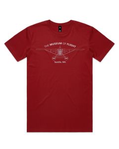 The Museum of Flight Floatplane Cardinal Red Tee