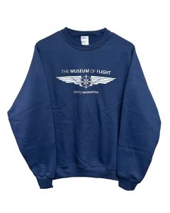 Museum of Flight Compass Wings Logo Navy Sweatshirt