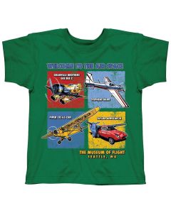 The Museum of Flight Welcome To The Air Space Youth Green Tee