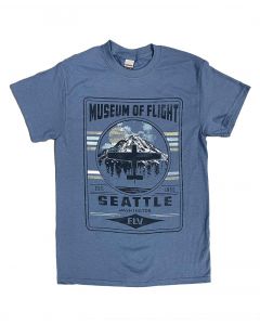 Fly Mt. Rainier Museum of Flight Blue Tee 
