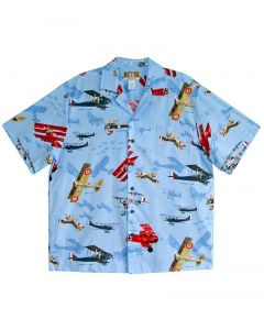 WWI Light Blue Hawaiian Shirt