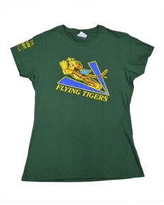 AVG Flying Tigers Ladies Green Tee