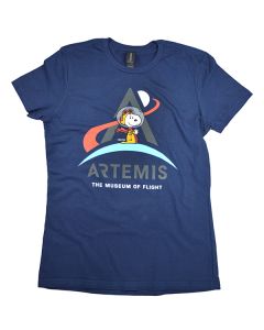 NASA Artemis Logo Snoopy Ladies Tee 