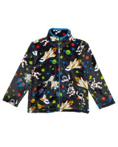 Outer Space Fuzzy Youth Fleece Zip Up 