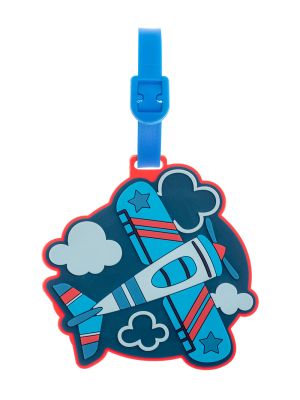 Blue Airplane Luggage Tag