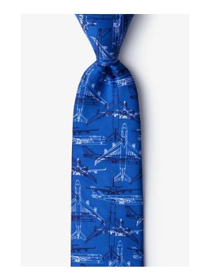 Blue Boeing 747 Tie