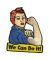 Rosie The Riveter Cut-Out Patch