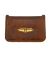 Compass Wings Light Brown Leather Card Holder