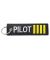 Pilot Stripes Embroidered Keychain