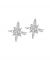 Sparkly Starburst Silver Stud Earrings