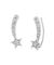 Shooting Star Silver Crawler Earrings