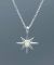 Faux Opal Star Silver Necklace