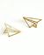 Brass Paper Airplane Stud Earrings