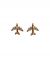 Rose Gold Airplane Earrings