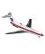 United 727-100 N7001U 1:200 Model