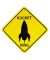 Small Rocket Crossing Sign