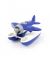 Blue Seaplane with Grey Propeller