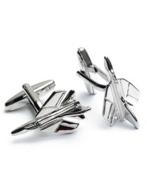 Silver Fighter Jet F-14 Cufflinks
