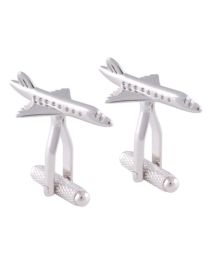 Silver Private Jet Cufflinks