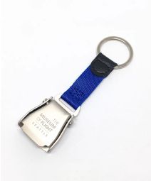 The Museum of Flight Blue Seatbelt Keychain