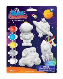 Space Explorers Plaster Magnet 4 Pack