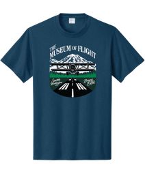 The Museum of Flight Mt. Rainier Blue Tee