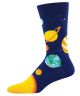 Planets and Sun Navy Socks