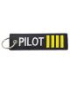 Pilot Stripes Embroidered Keychain