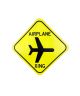 Airplane Crossing Sign Sticker